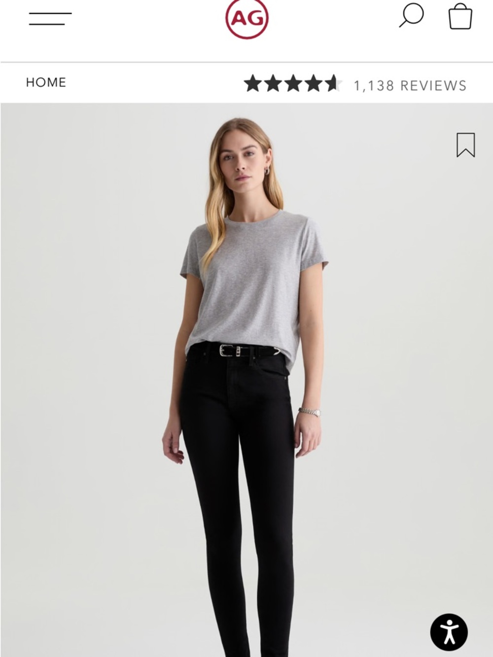 AG Women’s the Farrah Skinny ankle jeans - Black